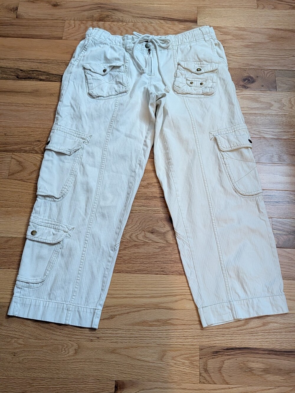 We The Free Tahiti Pull-On Cargo Pants in Tofu White Size Medium Y2K - Picture 3 of 16